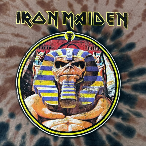 Iron Maiden EDDIE Tie Dye Tee Shirt Size Small Heavy Metal Maidenheads Concert - Picture 6 of 10